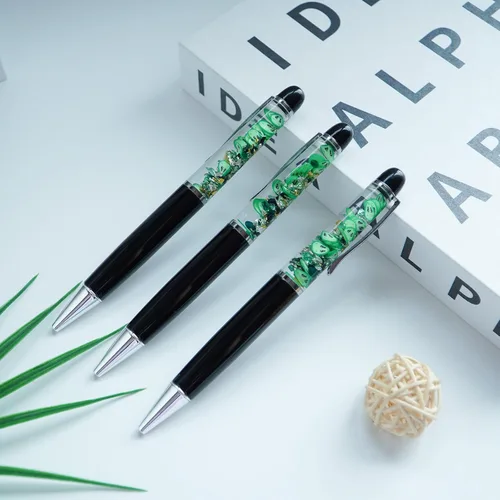 Vista 2 de Bolígrafos Divertidos de Alienígena Lindos Flotadores Líquido Flotante Escritura Diario Oficina Bolígrafo Regalo Único Para Mujeres Hombres
