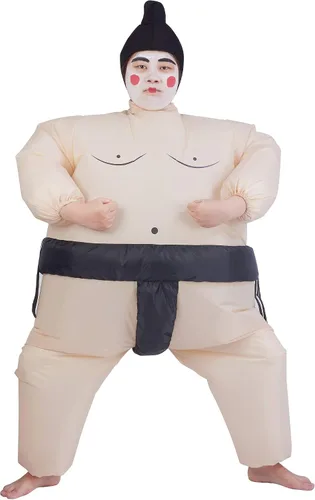 Vista 4 de ATDAWN Trajes inflables de lucha libre de sumo para niños, disfraces inflables, disfraz de Halloween, disfraz de explosión, talla única