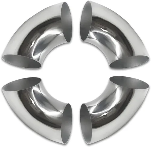 Vista 8 de Tubo de codo de escape de 90 grados (codo doblado de mandril) SS304 de acero inoxidable apto para codo de escape modificado de automóvil, pasamanos
