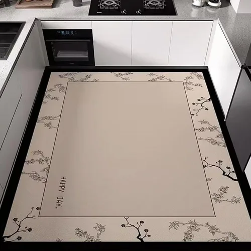 Vista 8 de Tapete de cocina, antideslizante, tapete de escritorio cómodo de pie, impermeable, antideslizante, alfombras de cocina absorbentes para cocina