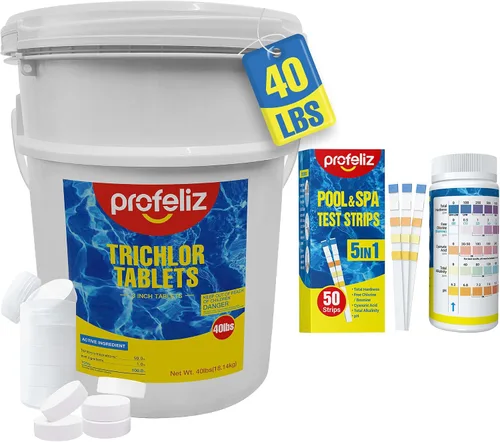 Vista 11 de PROFELIZ Chlorine Tablets 3 Inch for Swimming Pools,20 lbs
