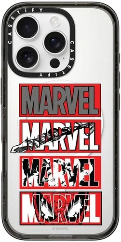 Vista 162 de CASETiFY Funda para iPhone Air, compatible con MagSafe Marvel VS CoLab Protección contra caídas de grado militar 4x de 8.2 pies Funda Capitán