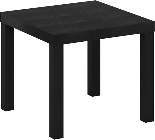 Vista 7 de Furinno Classic Homey - Mesa auxiliar cuadrada Parsons, 1 paquete, color negro