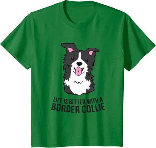 Vista 37 de Camiseta Border Collie Owner Life Is Better With a Border Collie Dog, Blanco, S