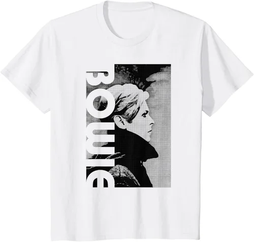 Vista 4 de David Bowie - Camiseta de perfil bajo, Blanco, S