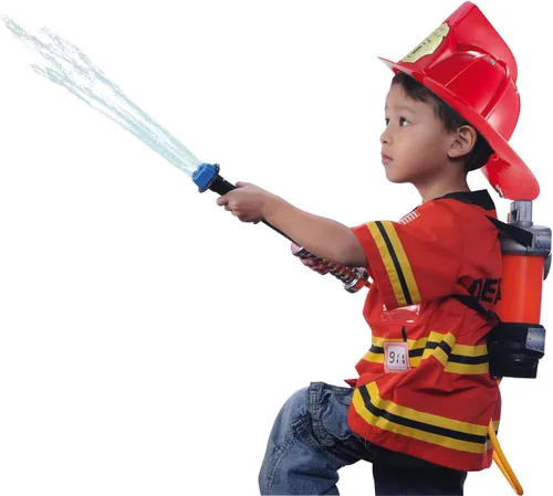 Vista 4 de Aeromax súper manguera de incendios de gran potencia con mochila, talla única , Rojo/negro