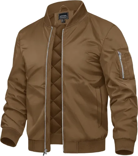 Vista 17 de TACVASEN Chaquetas bomber para hombre, chaqueta acolchada térmica, resistente al agua, abrigos de invierno cálidos