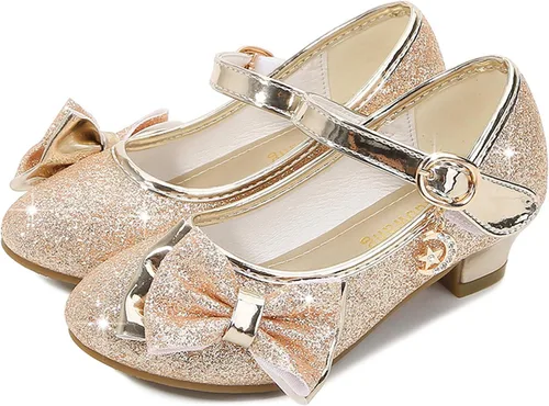 Vista 3 de Cadidi Dinos Zapatos de vestir para niñas, zapatos de fiesta de boda, zapatos de tacón Mary Jane Princesa (bebéniño pequeñoniño grande)