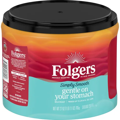 Vista 9 de Folgers Simply Smooth - Café molido de tueste suave, recipiente de 27 onzas