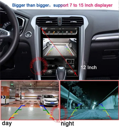 Vista 5 de Super HD cámara de vehículo 1280x720 píxeles 1000 líneas de TV impermeable vehículo vehículo retrovisor cámara de respaldo 170° cámara inversa