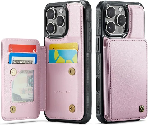 Vista 88 de Vinich for iPhone XR Wallet Case with Card Holder, Black RFID Blocking Credit Slots, Kickstand, Shockproof Flip Phone Cover, PU Leather, Double