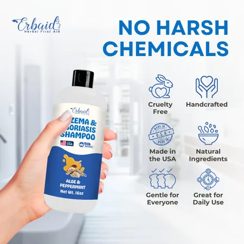Vista 3 de Champú para eczema: limpiador diario del cuero cabelludo para el cuidado