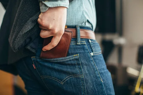Vista 7 de Bosca Cartera pequeña de cuero plegable para hombre