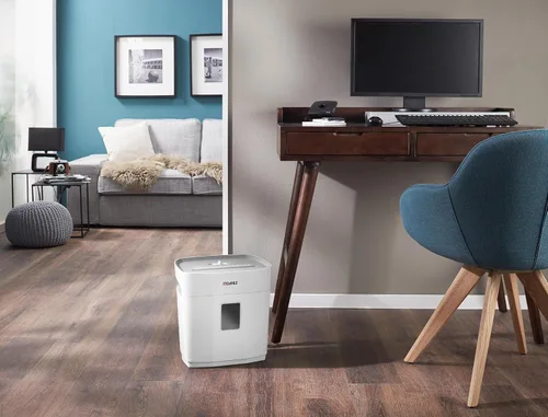 Vista 4 de Dahle PaperSAFE PS 100 - Trituradora de papel, sin aceite, protección contra atascos, nivel de seguridad P-4, 5 hojas máximas, grapas