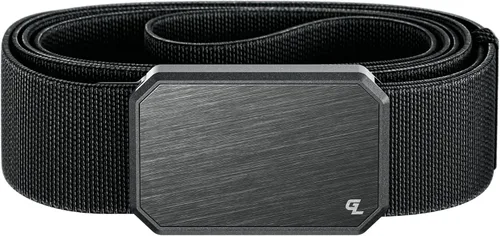 Vista 15 de Groove Life - Cinturón de nailon elástico para hombre con hebilla magnética de aluminio Gun Metal / Dark Earth