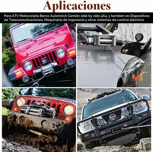 Vista 7 de Relé de contactor solenoide de cabrestante de 12V 500A para cabrestantes ATV UTV de 8000lbs-17000lbs