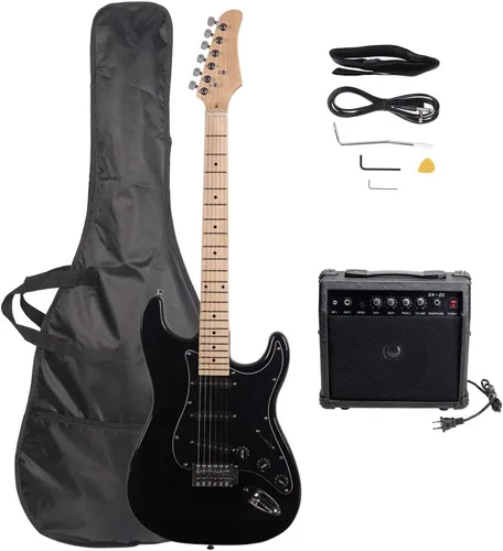 Vista 9 de Vasitelan - Guitarra eléctrica de 39 pulgadas, kit completo de iniciación Rojo