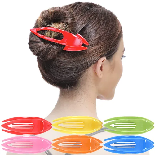 Vista 7 de RC ROCHE - 6 pinzas para el cabello de garra plana para mujer
