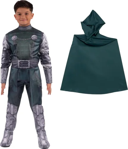 Vista 3 de Marvel Doctor Doom - Disfraz oficial de Halloween para jóvenes, overol acolchado de alta calidad con máscara de plástico