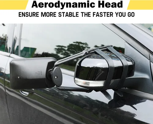 Vista 7 de Riloer Extensores universales de espejo para remolque, extensiones de espejo de remolque con abrazadera, rotación de 360° ajustable, espejos