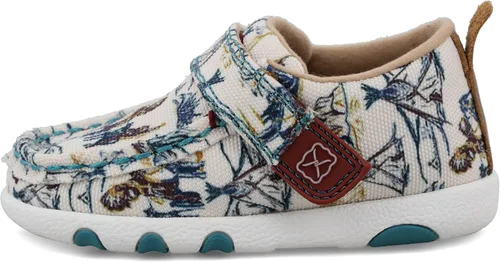 Vista 2 de Twisted X Infant-Chukka - Moc de conducción, marfil y turquesa, 4 M, Marfil y Turquesa