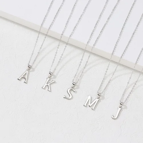 Vista 6 de S925 Sterling Silver Initial Necklaces for Women, Dainty Hypoallergenic Initial Necklace Letter Initial Pendant S925 Sterling Silver initial
