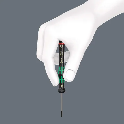 Vista 2 de Wera 05118024001 Kraftform Micro 2050 PH destornillador Phillips de precisión para electrónica, cabeza PH 1, longitud de hoja de 80 mm