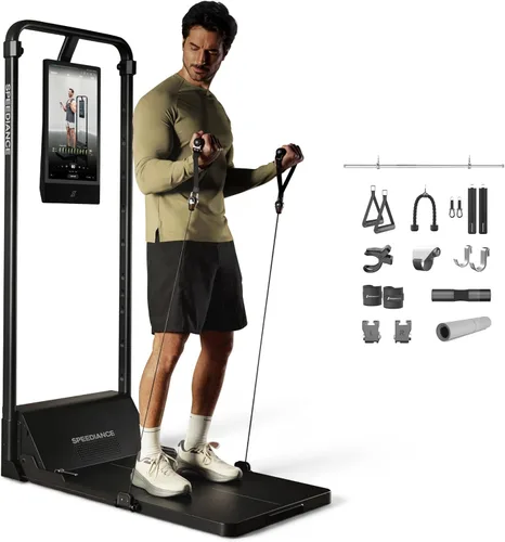 Vista 11 de Speediance Gimnasio en casa, máquina Smith multifuncional inteligente alimentada por IA para entrenamiento de fuerza de cuerpo completo