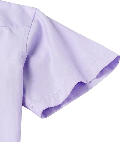 Vista 6 de Alimens & Gentle Camisa Oxford de manga corta para hombre, ajuste regular, cuello abotonado, con bolsillo