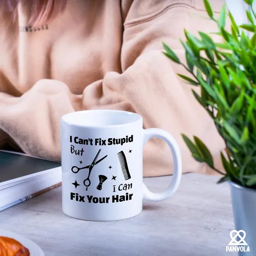 Vista 4 de Panvola I Can't Fix Stupid But I Can Fix Your Hair - Regalos divertidos para estilistas, regalo de graduación para peluquero, propietario