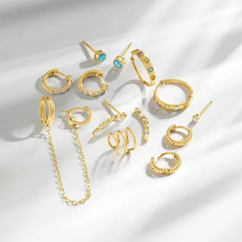 Vista 3 de RS Pure by Ross-Simons Aretes de topacio azul suizo de 0.30 quilates en oro amarillo de 14 quilates, Gema, Topacio