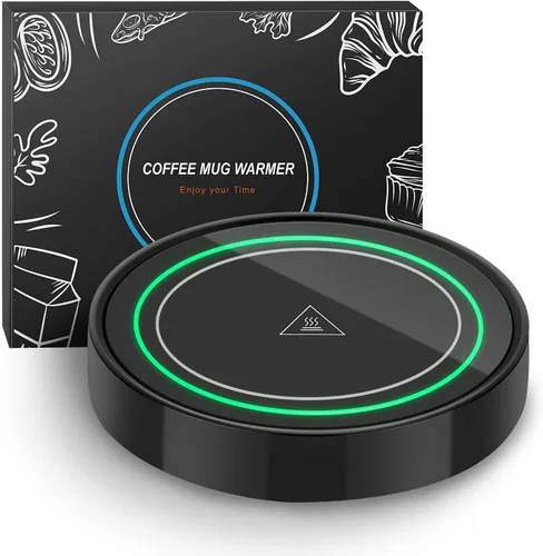Vista 10 de Calentador de taza de café, calentadores de bebidas eléctricos para uso en escritorio de oficina y hogar, posavasos inteligente con termostato