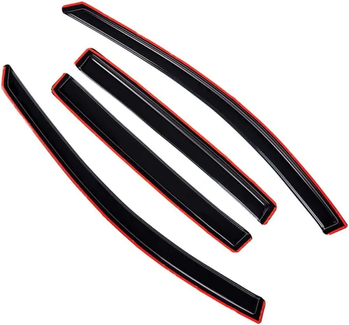 Vista 7 de Lightronic WV194383 - Protector de lluvia para ventana lateral en canal, humo oscuro, juego de 4 piezas, se adapta a Ford Escape 2013-2019