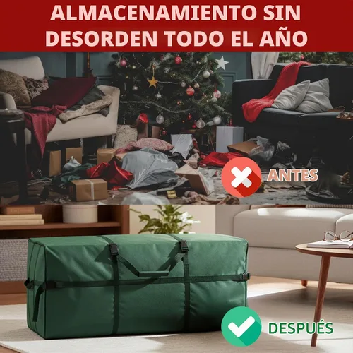 Vista 6 de Bolsa de almacenamiento Elf Stor para árbol de Navidad grande lona resistente, para árbol de 9 pies