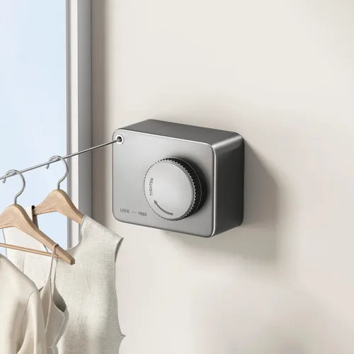 Vista 12 de MUSTORN Tendedero Retráctil Doble para Interiores, Línea de Ropa Retráctil para Exteriores que No se Comba de Servicio Pesado, Línea de Secado