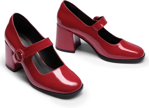 Vista 3 de DREAM PAIRS Tacones gruesos para mujer, tacones de bloque con punta cerrada, zapatos Mary Jane cómodos para vestir en la oficina o la iglesia
