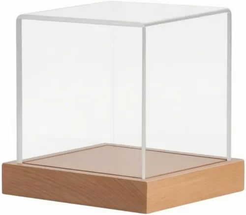 Vista 8 de Cubo acrílico transparente resistente al polvo, negro