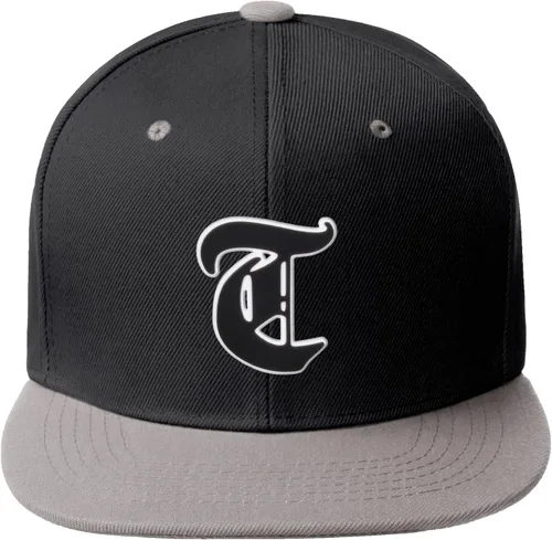 Vista 1659 de Daxton Gorra clásica con visera de billete plano con letras del alfabeto inglés antiguo de la A a la Z