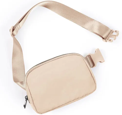 Vista 20 de ODODOS Minicangurera unisex con correa ajustable; pequeña bolsa de la cintura para entrenamiento, correr, viajes y senderismo, DESERT SAGE