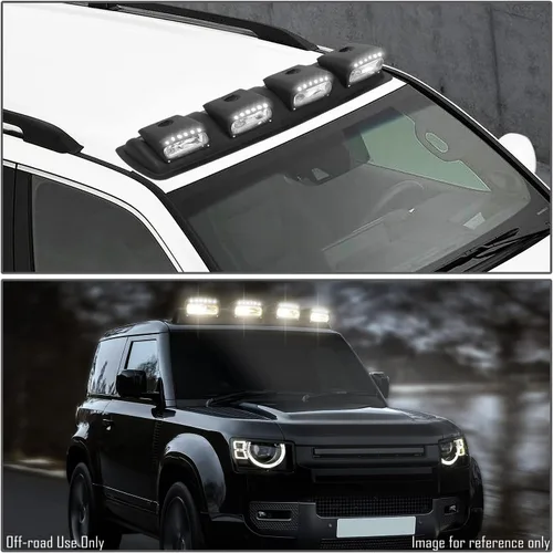 Vista 7 de DNA MOTORING FL-ZTL-360-CH Luz antiniebla universal montada en el techo con arnés de cableado e interruptor interior, ángulo de haz ajustable
