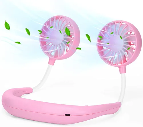 Vista 10 de Ventilador de cuello, ventiladores portátiles para el cuello, ventiladores personales recargables para tu cuello, ventilador portátil