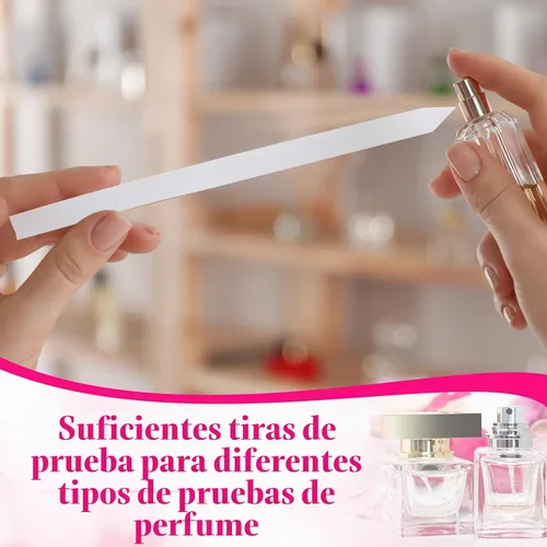 Vista 5 de Konohan 1000 tiras de prueba de perfume, estrechas, blancas Blanco