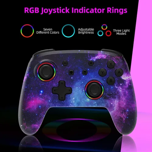 Vista 3 de NexiGo Controller (Gen 2) for SwitchSwitch LiteOLED, Bluetooth Controllers for Nintendo Switch with Vibration, Motion, Turbo and LED Light
