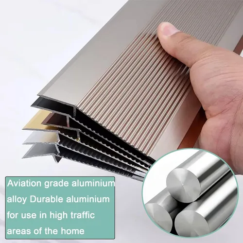 Vista 3 de HJXGQJM Floor Transition Strip, Threshold Strip for Laminate, Aluminum Floor Transition Threshold Strip, Floor Transition Strips Metal, for Wood
