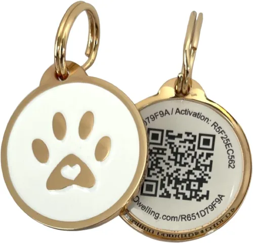 Vista 24 de Etiqueta de identificación para mascotas con código QR de Pet Dwelling – Etiquetas inteligentes para perros y gatos para la seguridad de las pata
