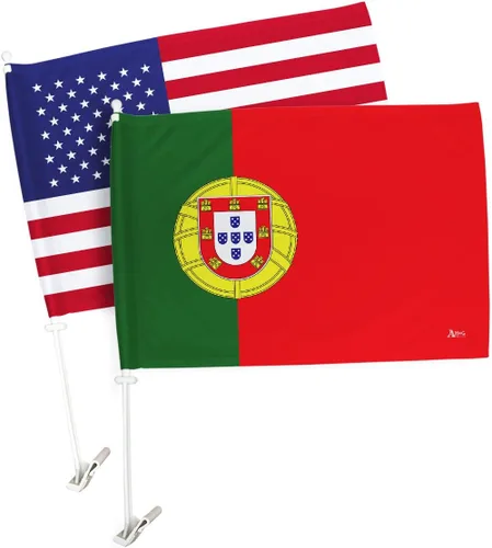 Vista 23 de Paquete de bandera de coche de la Copa del Mundo 2022 de Gales, bandera americana para carros, decoración de automóviles, pancarta pequeña