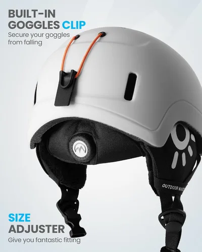 Vista 4 de OutdoorMaster Casco de Snowboard para Niños y Niñas - Carcasa de PC Duradera, Espuma EPS y 12 Rejillas de Ventilación, Ajuste con Dial Ajustable