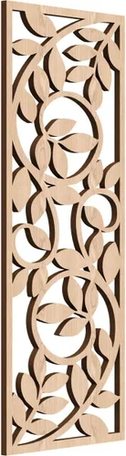 Vista 160 de 9 3/8"W x 24 3/8"H x 1/4"T Utica Decorativo Fretwork Madera Paneles de Pared, Abedul
