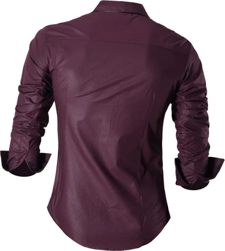 Vista 154 de jeansian - Camisas de manga larga de ajuste entallado para hombre (8397), con botones, informales y de vestir.