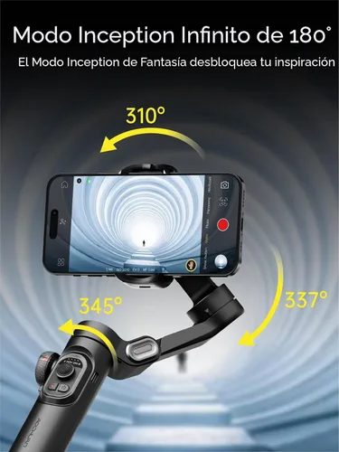 Vista 4 de AOCHUAN Smart XE 3-Axis Gimbal Stabilizer for iPhone&Android,Foldable